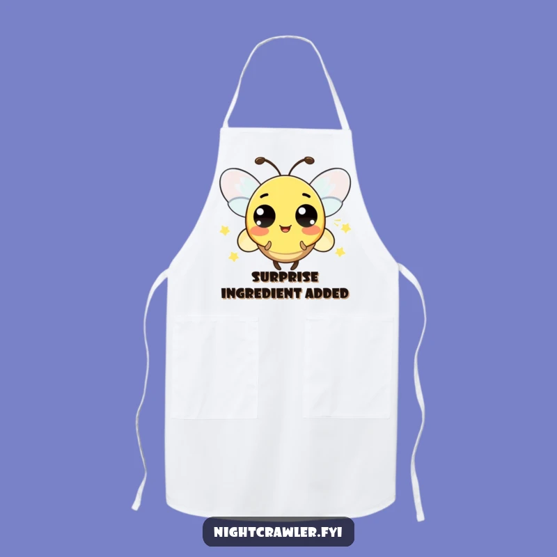 Funny Surprise Firefly Chef's Apron: Playful Character Cooking, a Whimsical Funny Gift.