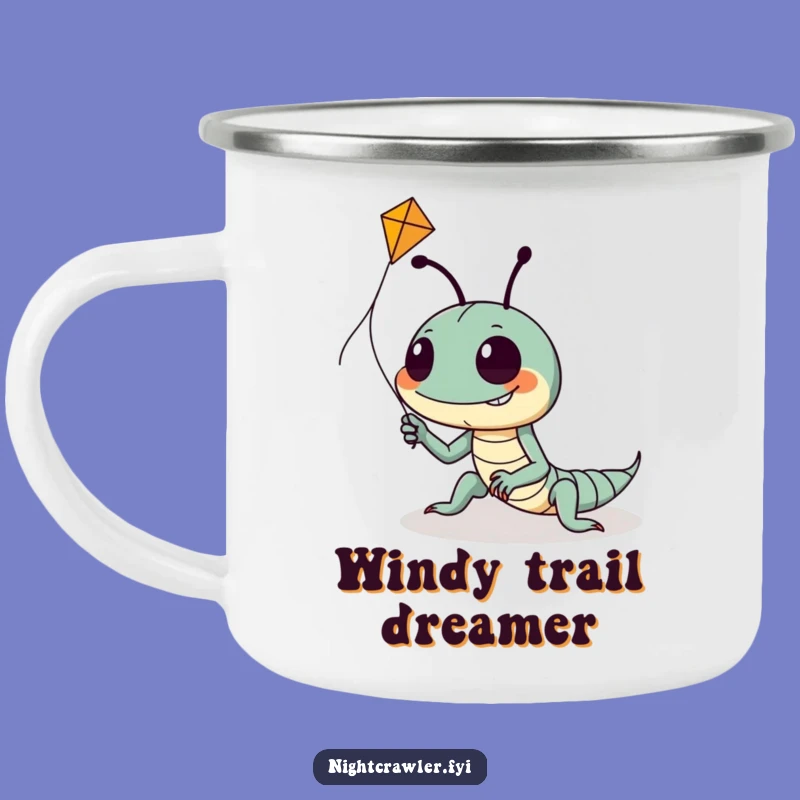 Durable Funny Kite Flying Night Crawler Camping Mug: Goofy Outdoor Dreams