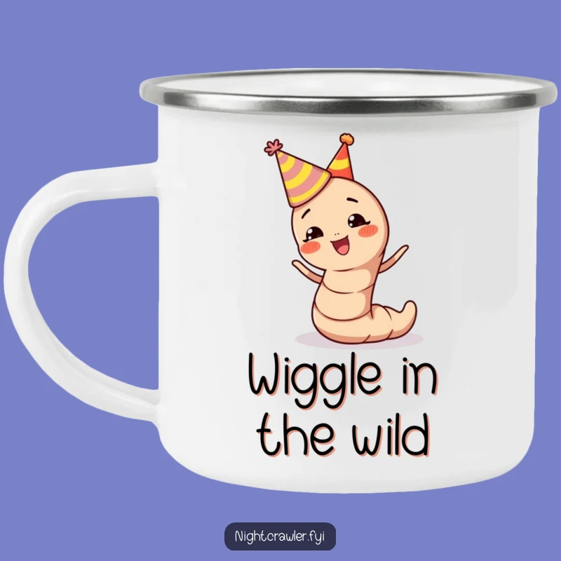 Funny Earthworm Party Camping Mug: Adventure Fuelled by Humor and Warm Drinks
