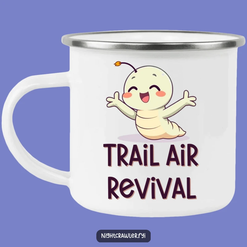 Funny Happy Night Crawler Campfire Mug: Enjoy Breezes, Sip Happiness