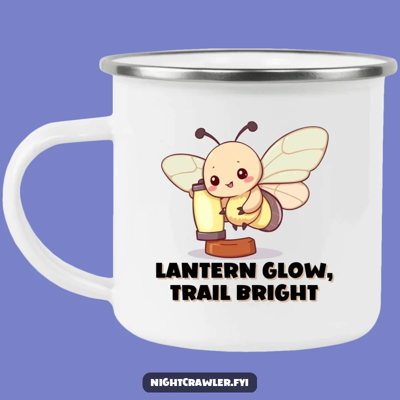 Funny Kawaii Moth Camping Mug: Adventure Ready Glowing Lantern - Hilarious Outdoor Gift