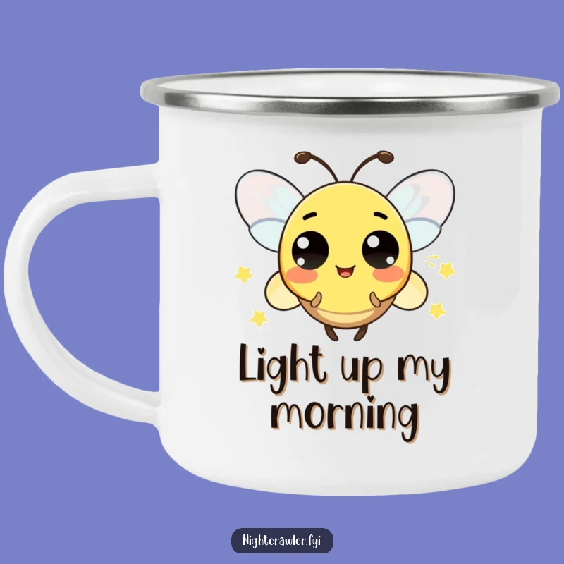 Funny Surprise Firefly Camping Mug: Playful Character Outdoors, a Rugged Funny Gift.