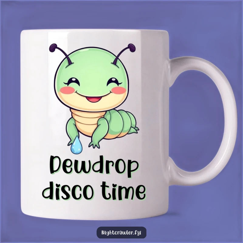 Funny Night Crawler Dewdrop Slide Mug: A Cheerful Character Gift for Laughs