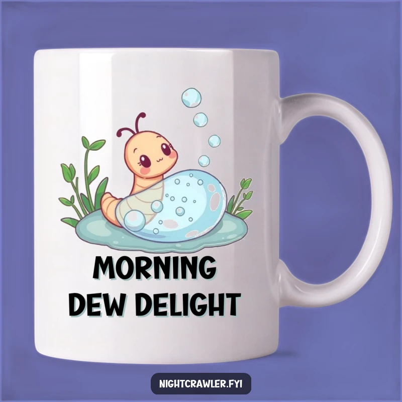 Funny Curious Earthworm Dewdrop Mug: A Wonder-Filled Gift for Explorers