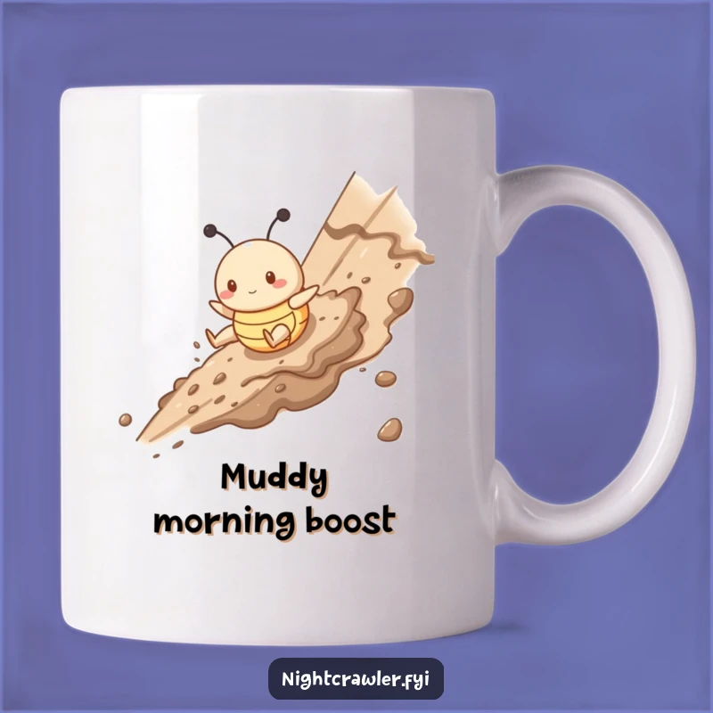Funny Muddy Buggy Slide Mug: Gleeful Character Gift for Messy Fun Lovers