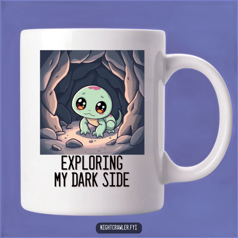 Funny Night Crawler Cave Explorer Mug: A Bright-Eyed Gift for Adventure Lovers