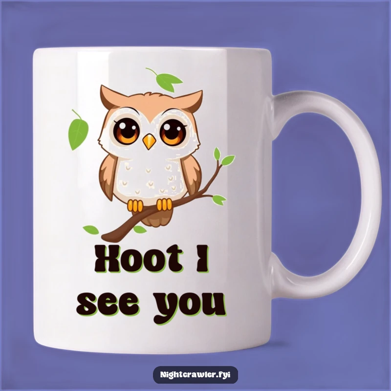 Funny Curious Owl Mug: Wide-Eyed Wonder, Perfect Gift for Owl Lovers!