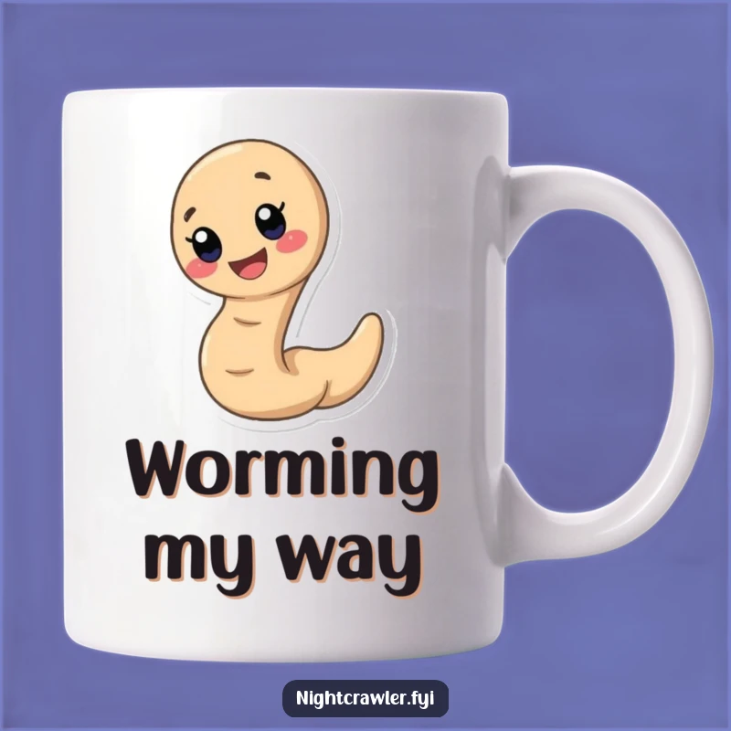 Funny Earthworm Mug - Speedy Happy Smile Gift for Worm Lovers