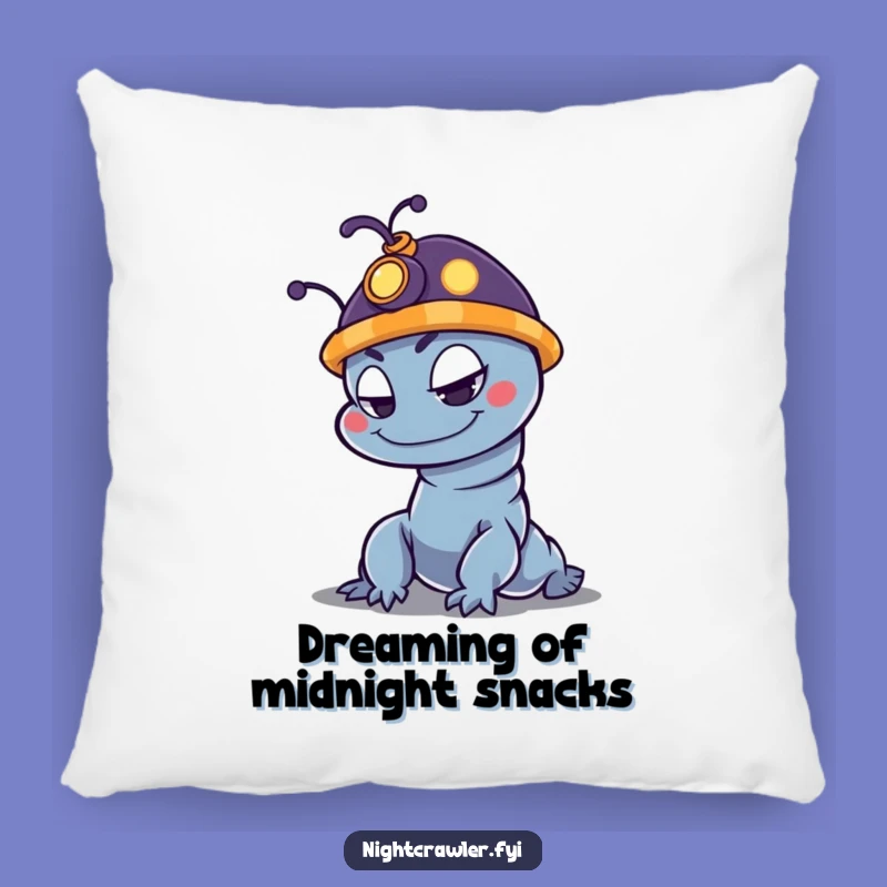 Comfy Funny Night Crawler Pillow with Glowing Hat - Mischievous Character Cushion, Adorable Funny Gift