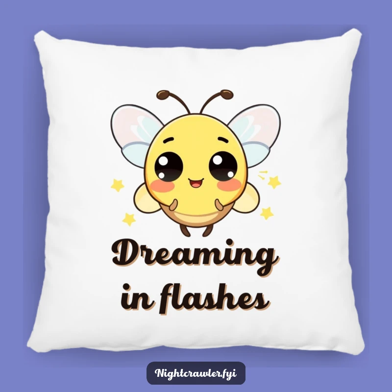 Funny Surprise Firefly Pillow: Playful Character's Comfort, a Soft Funny Gift.