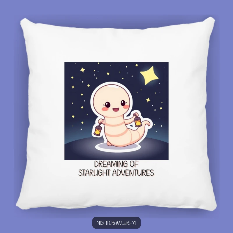 Funny Worm Lantern Pillow: Cozy Comfort Under Starry Skies Funny Gift