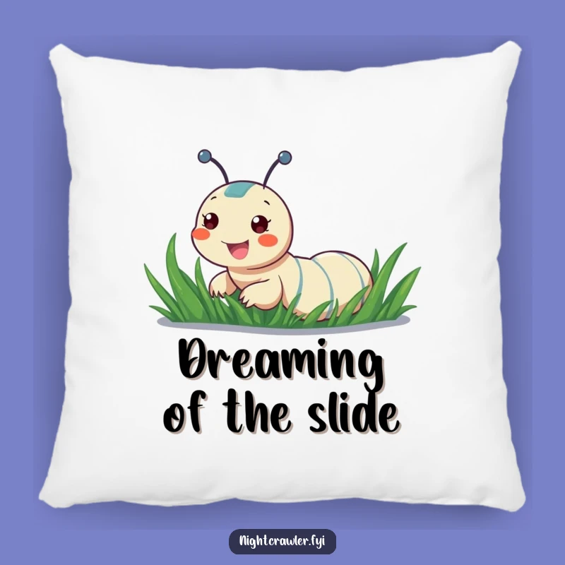 Funny Cheerful Night Crawler Pillow: Comfort with a Playful Slide