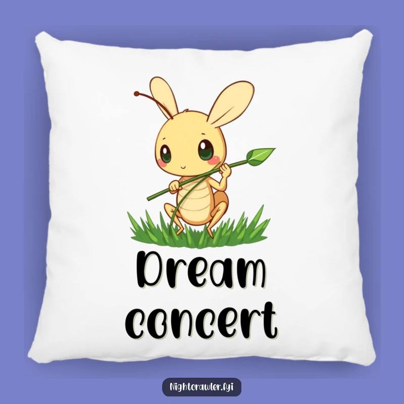 Funny Cricket Melody Pillow: Soft Decor, Happy Musician, Comfy and Funny Gift