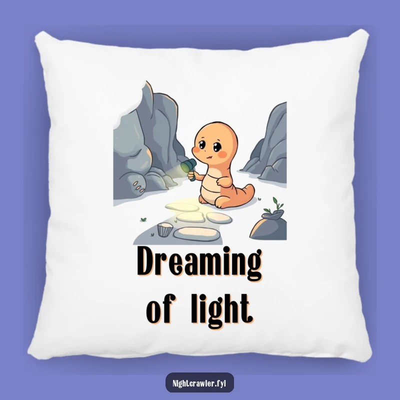 Funny Earthworm Flashlight Pillow: Cozy Comfort for Guided Dreams