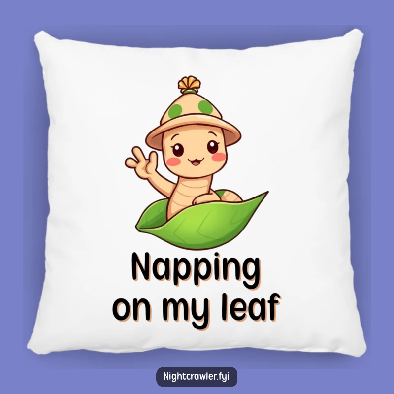 Funny Earthworm Hat Pillow: Cute Waving Worm, Perfect Plush & Gift