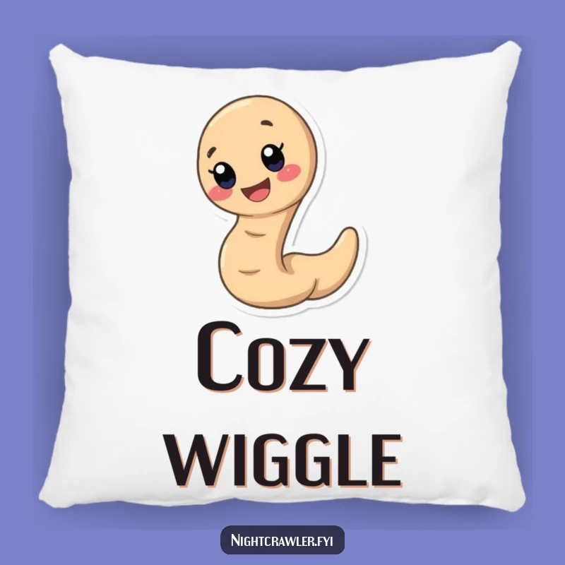 Funny Earthworm Pillow - Soft Speedy Happy Smile Comfort
