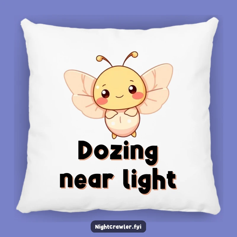 Funny Happy Moth Pillow: Cozy Glow Accent, Perfect Comfy Gift!