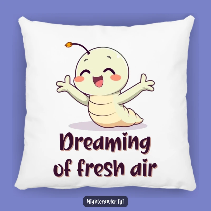 Funny Happy Night Crawler Pillow: Comforting Breezes and Happy Dreams