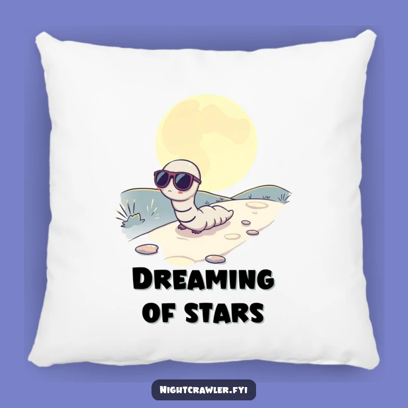 Funny Moonlit Worm Pillow: Cool Comfort, Nighttime Vibes, Cozy Funny Gift