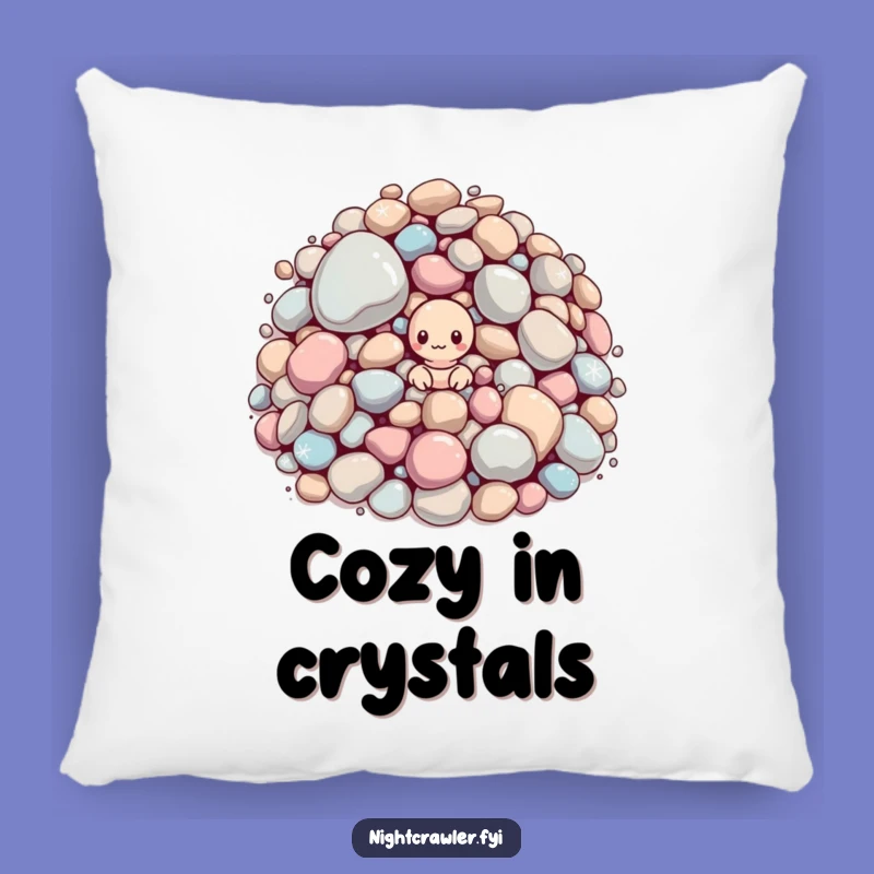 Funny Worm & Sparkle Pillow - Cozy Up with Hidden Treasures