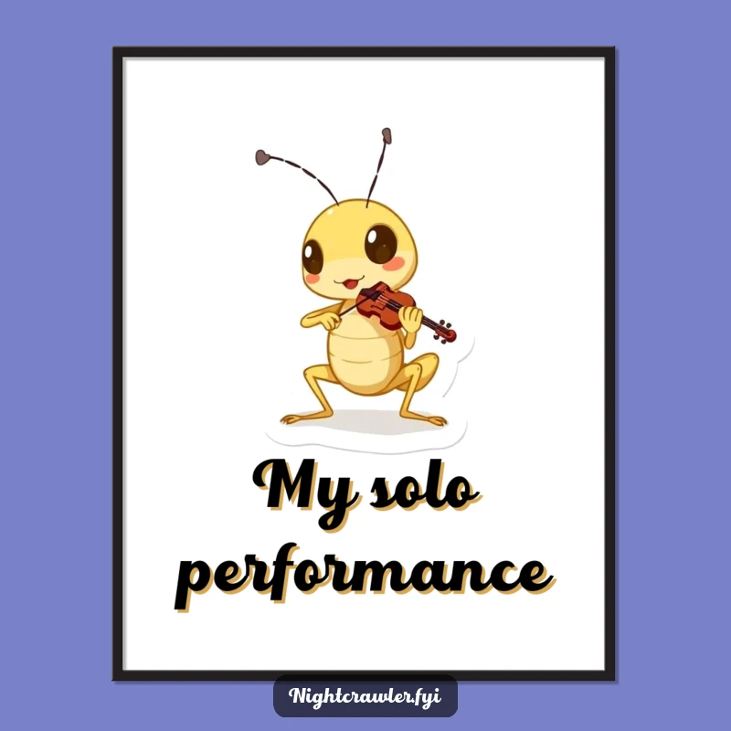 Funny Cricket Digital Art: Instant Musical Charm for Your Walls