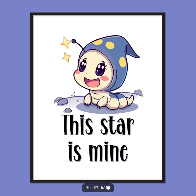 Funny Digital Art: Night Crawler's Surprise Shooting Star Decor