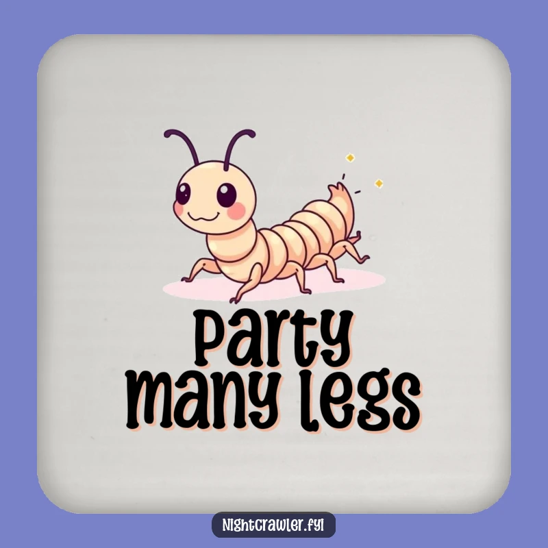 Funny Centipede Coasters (Set of 4): Protect Surfaces with Playful Wiggle Art