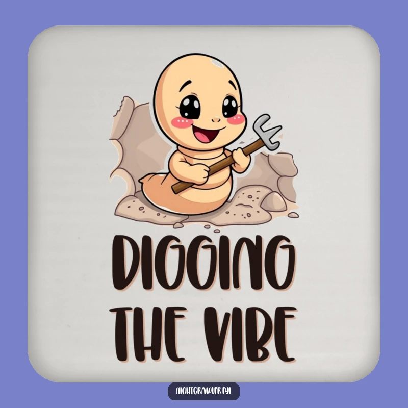 Funny Earthworm Digger Coaster: Tunneling Worm Protection, Perfect Table & Gift