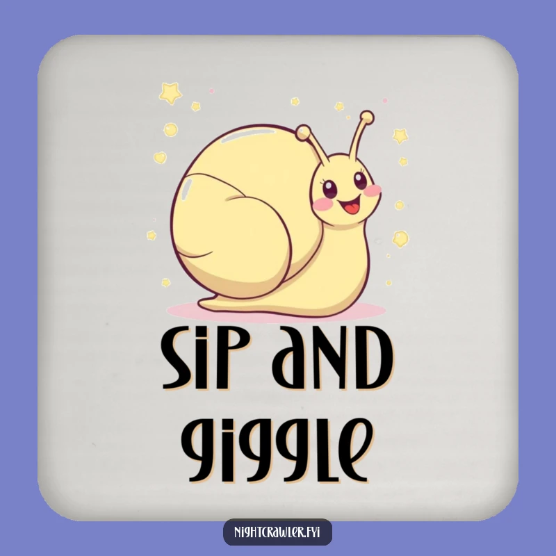 Funny Kawaii Snail Coaster - Shimmering Giggle Trail Saver