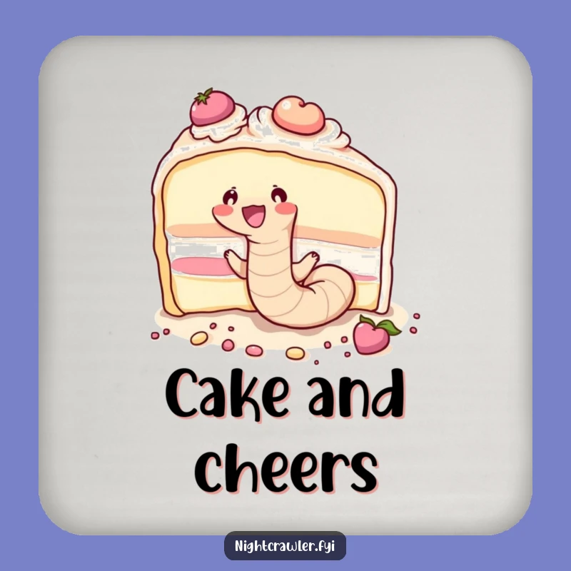 Funny Worm Cake Saver Coasters - Protect Surfaces, Perfect Funny Gift