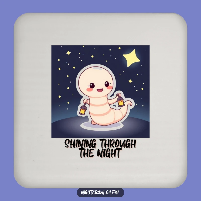 Funny Worm Lantern Coaster Set: Protect Surfaces with Light Funny Gift