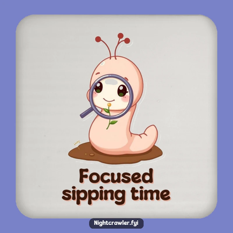 Funny Worm Magnifying Coaster: Cute Sprout Examine