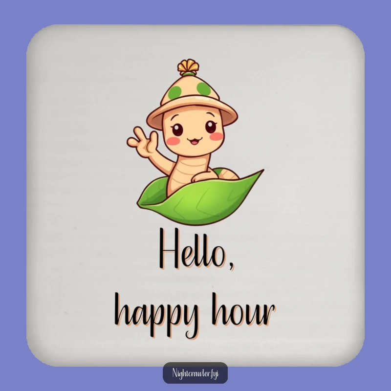 Funny Earthworm Hat Coaster: Waving Worm Protection, Perfect Table & Gift