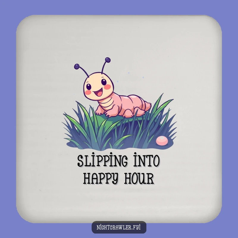 Funny Night Crawler Coaster: Joyful Character's Surface, a Fun Funny Gift.