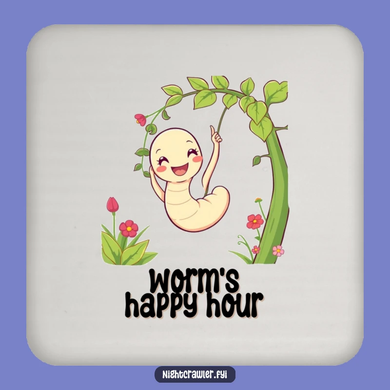 Funny Worm Coaster: Garden Swinging Character Protection, Humorous Bar Gift