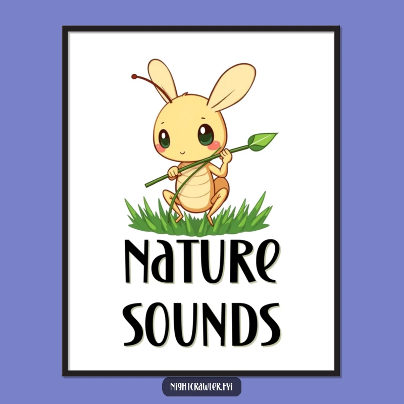 Funny Cricket Concert Poster: Adorable Character Art, Perfect Funny Gift for Music Lovers