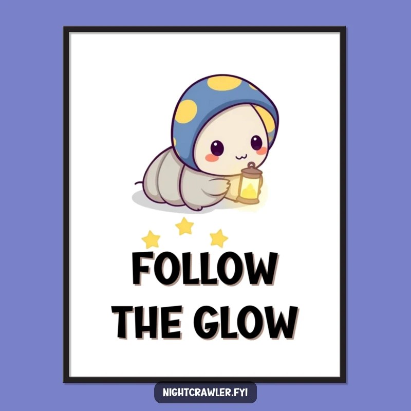 Funny Night Crawler Star Poster: Whimsical Wall Art & Unique Gift Idea