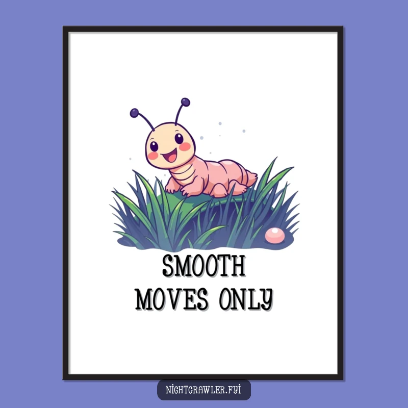 Funny Night Crawler Slide Poster: Joyful Character's Thrill, a Lively Funny Gift.