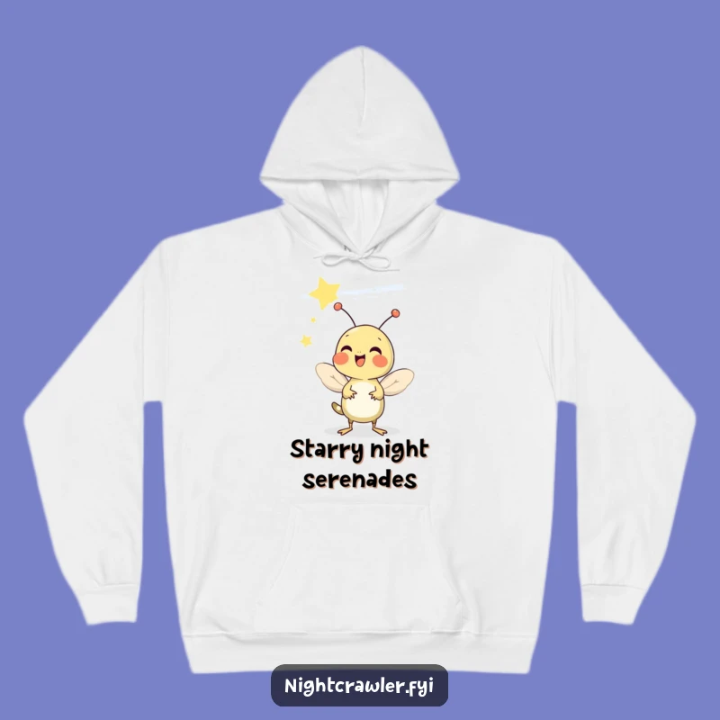 Cozy Funny Cricket Chirp Hoodie: Warm Starry Night Comfort