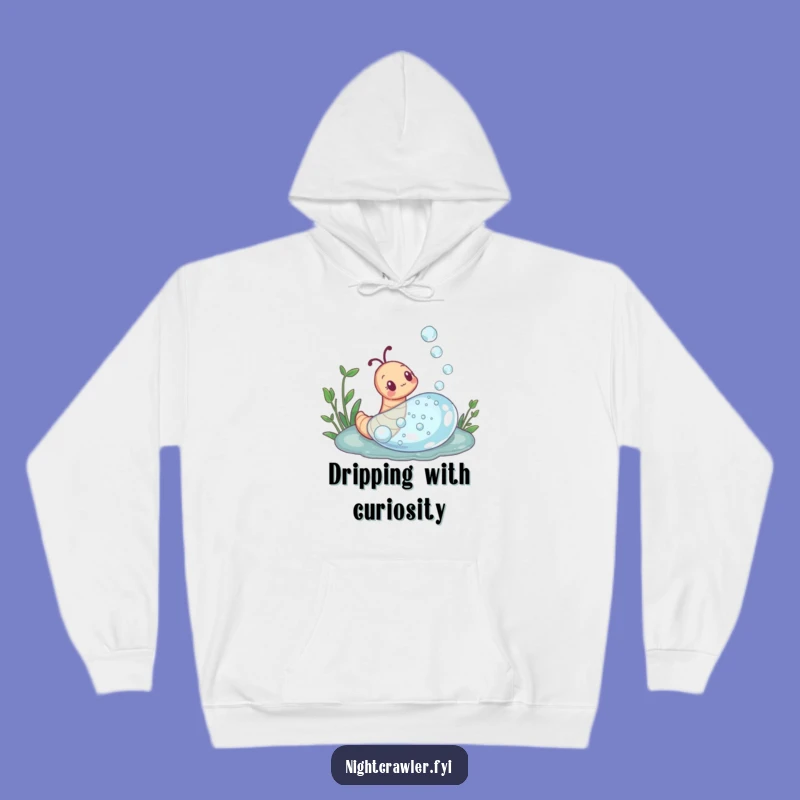 Cozy Funny Earthworm Dewdrop Hoodie: Embrace Your Inner Explorer