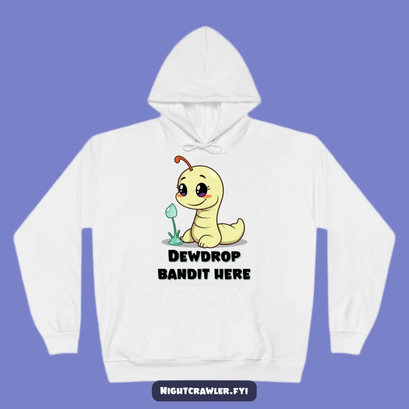 Funny Worm Dewdrop Heist Hoodie: Cozy Up with Mischief