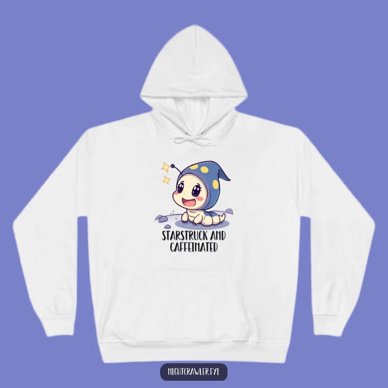 Funny Cozy Hoodie: Night Crawler's Shooting Star Surprise Comfort