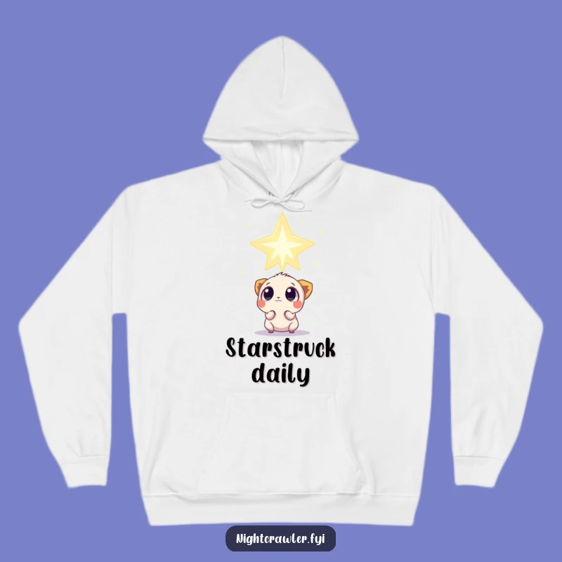 Funny Star Gazer Hoodie: Curious Creature's Colossal Twinkle Surprise Sweatshirt