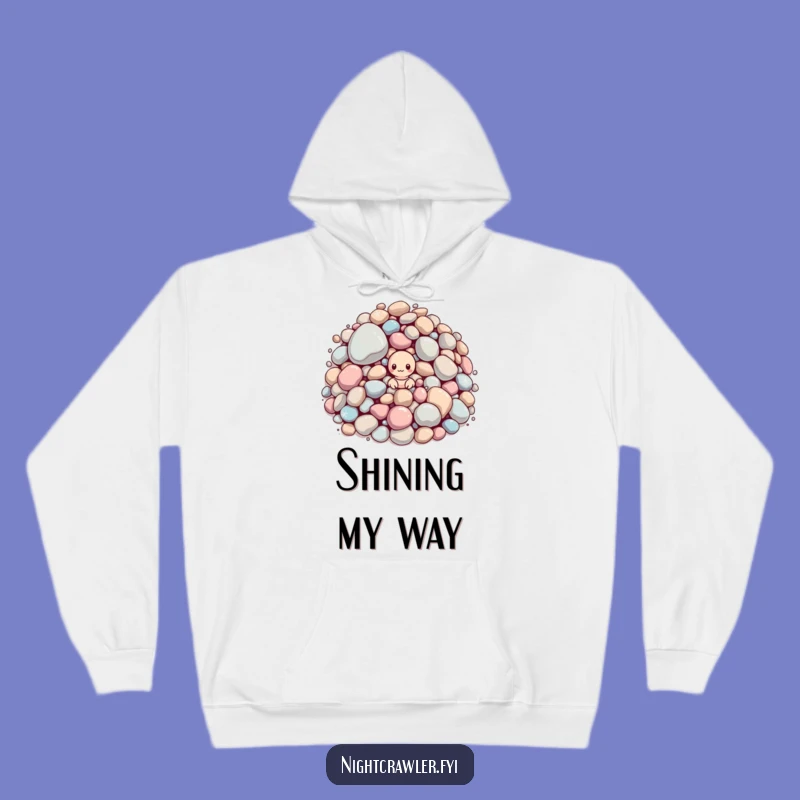 Funny Worm & Sparkle Hoodie - Cozy Up with Hidden Gems