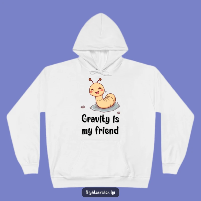 Funny Worm Sliding Pebble Hoodie: Cozy Up with a Grinning Worm