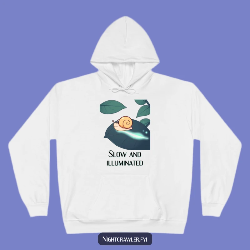 Funny Snail Hoodie: Cozy Critter's Glowing Trail, The Ultimate Funny Gift