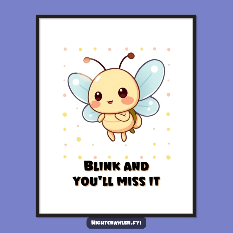 Free Printable Wall Art: Blinking Firefly - Cheerful Downloadable Decor