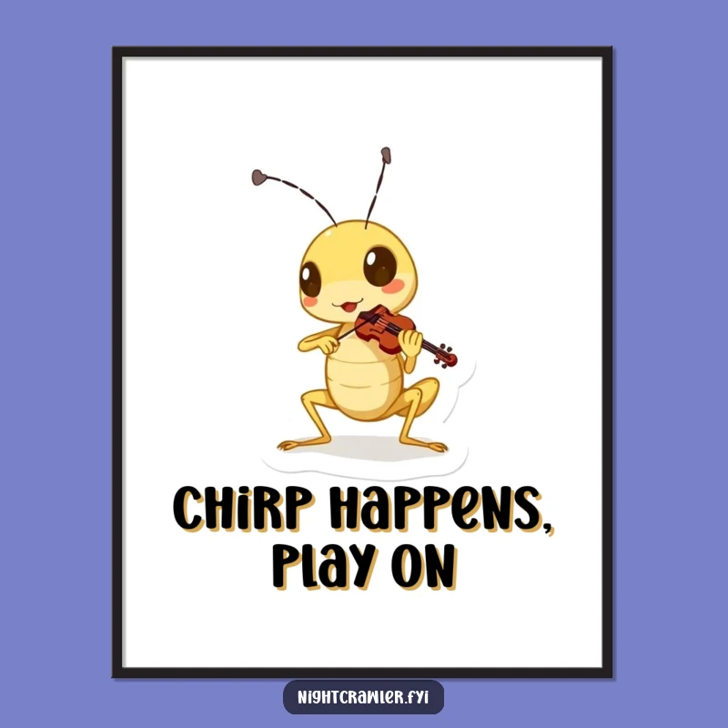 Free Printable Wall Art: Cricket Musician, Lively Art for Your Home Decor