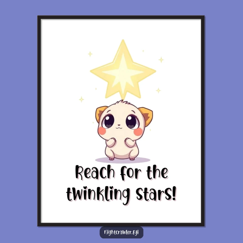 Free Printable Wall Art: Curious Star Gazer Funny Downloadable Art for Cosmic Decor