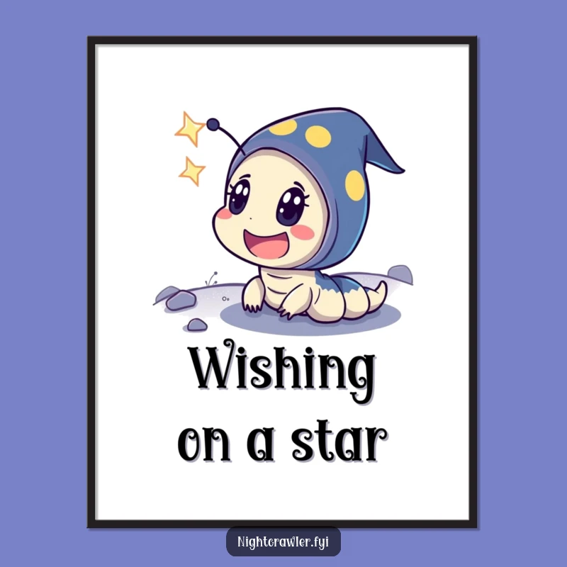 Funny Free Printable Wall Art: Starstruck Night Crawler, Downloadable Surprise Decor